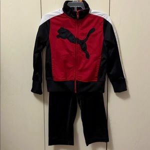 Puma Red, Black & White Warm Up Suit